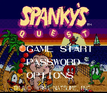 Spanky's Quest (USA) screen shot title